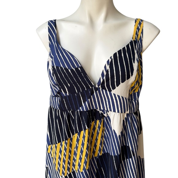 NWT, Banana Republic Factory Empire-Waist Midi Dress, Granite Blue, Sz 16 - Picture 7 of 16